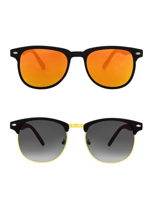 zyaden combo of 2 rectangle and clubmaster sunglasses- combo 2526 - 15332545 - Very Small Image - 1