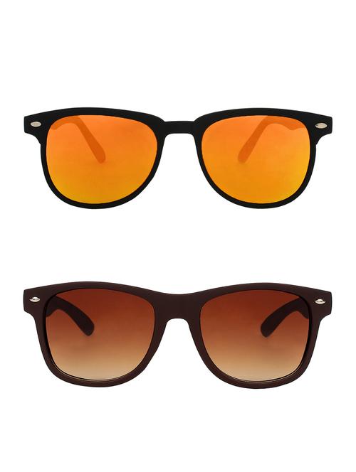 zyaden combo of 2 rectangle and wayfarer sunglasses- combo 2534 - 15332553 - Very Small Image - 1
