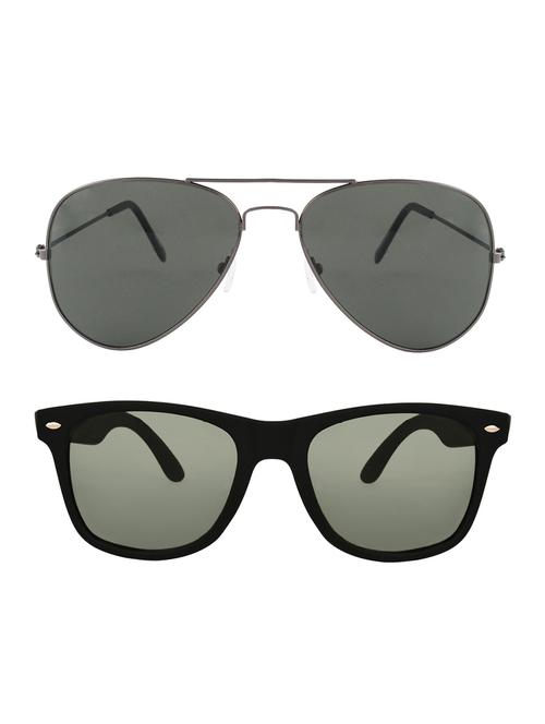 zyaden combo of 2 aviator and wayfarer sunglasses- combo 2537 - 15332556 - Very Small Image - 1