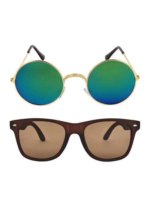 zyaden combo of 2 round and wayfarer sunglasses- combo 2561 - 15332578 - Very Small Image - 1