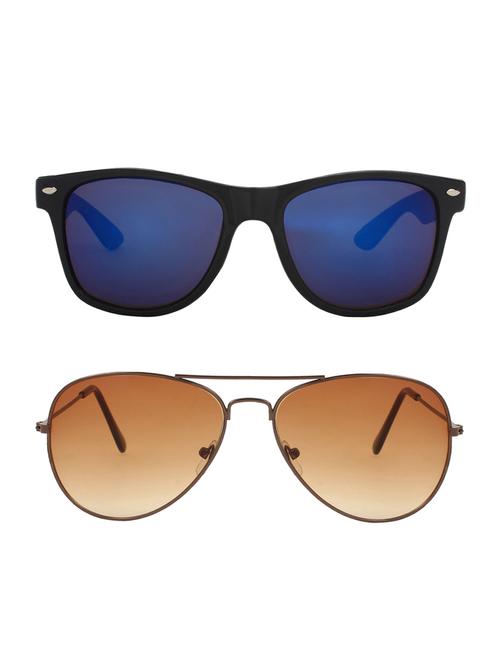 zyaden combo of 2 wayfarer and aviator sunglasses- combo 2588 - 15332604 - Very Small Image - 1