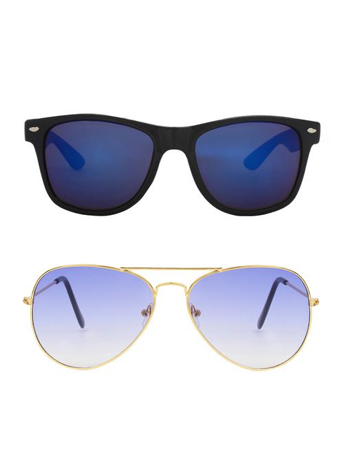 zyaden combo of 2 wayfarer and aviator sunglasses- combo 2592 - 15332608 - Very Small Image - 1