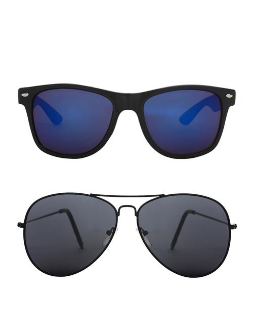 zyaden combo of 2 wayfarer and aviator sunglasses- combo 2593 - 15332609 - Very Small Image - 1