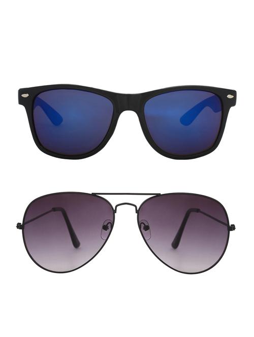 zyaden combo of 2 wayfarer and aviator sunglasses- combo 2594 - 15332610 - Very Small Image - 1