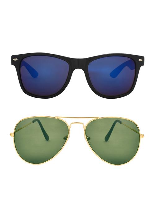 zyaden combo of 2 wayfarer and aviator sunglasses- combo 2597 - 15332613 - Very Small Image - 1