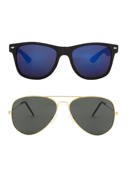 zyaden combo of 2 wayfarer and aviator sunglasses- combo 2598 - 15332614 - Very Small Image - 1
