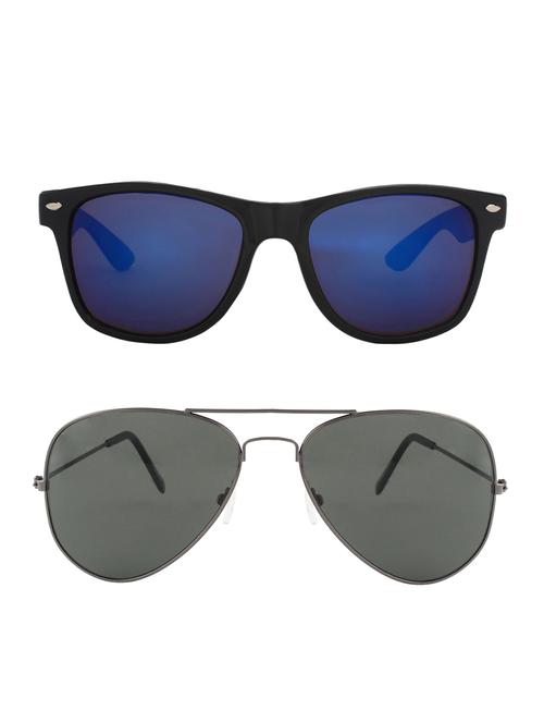 zyaden combo of 2 wayfarer and aviator sunglasses- combo 2599 - 15332615 - Very Small Image - 1
