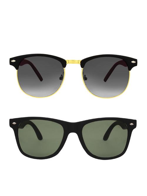 zyaden combo of 2 aviator and clubmaster sunglasses- combo 2575 - 15332621 - Very Small Image - 1