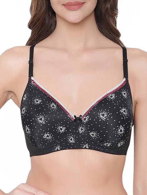 black floral print t-shirt bra - 15332868 - Very Small Image - 1