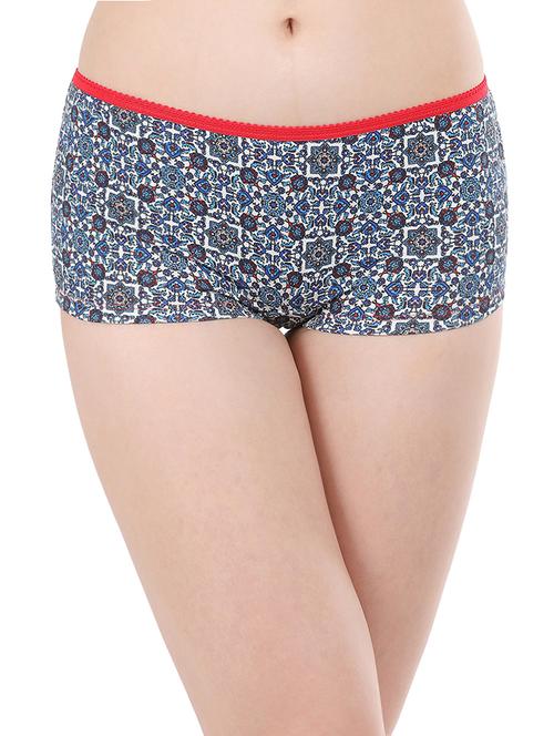 blue printed boy shorts panty - 15332909 - Very Small Image - 1