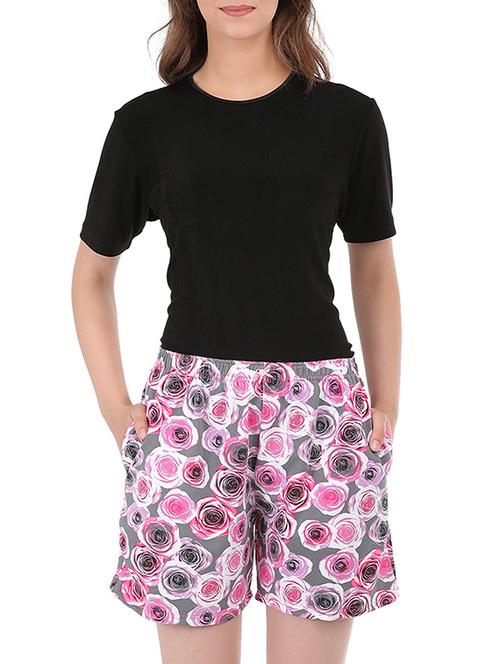 pink floral print shorts - 15332933 - Very Small Image - 1