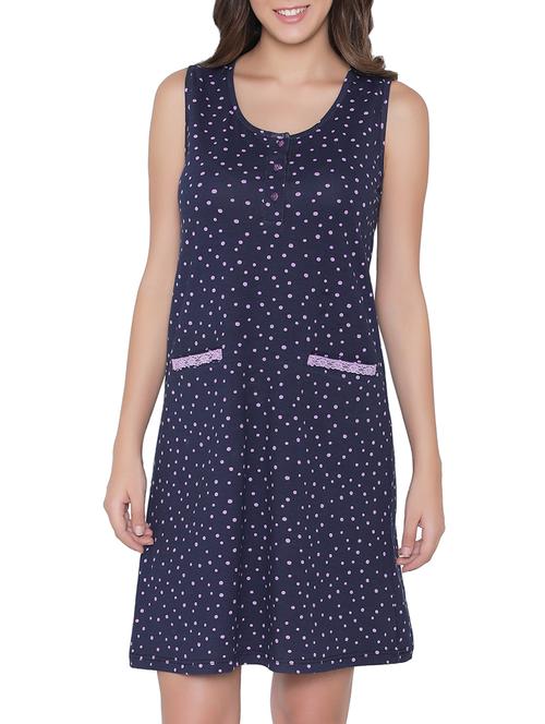 printed knee length nighty - 15332940 - Very Small Image - 1