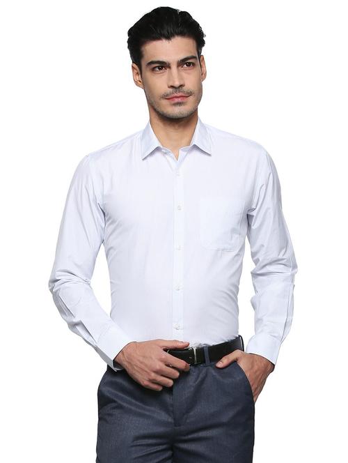 white cotton blend formal shirt - 15333391 - Very Small Image - 1