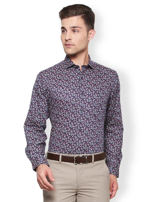 navy blue cotton casual shirt - 15333479 - Very Small Image - 1