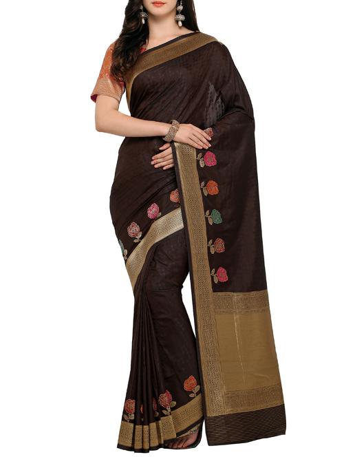 delicate golden border woven saree - 15333675 - Very Small Image - 1