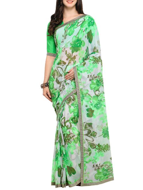 floral printed saree - 15333697 - Very Small Image - 1