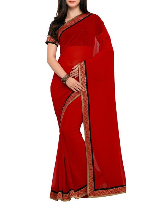 golden lace bordered saree - 15333698 - Very Small Image - 1