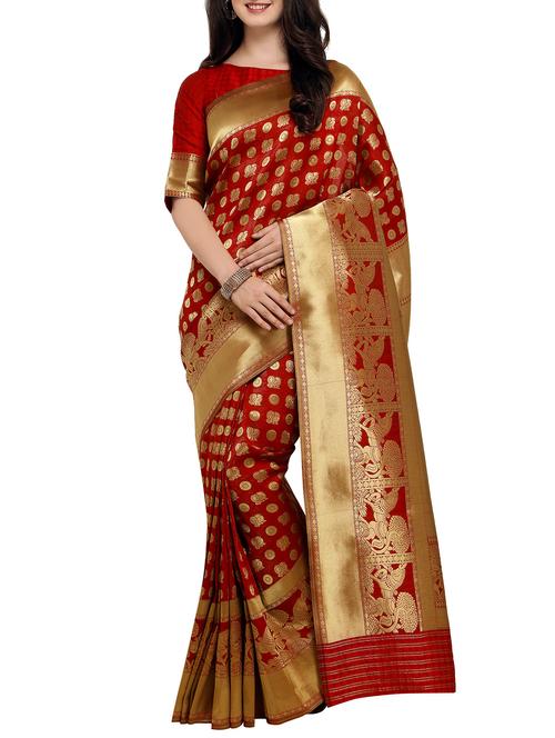 zari work banarasi saree - 15333725 - Very Small Image - 1