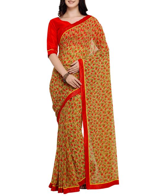 disty floral printed saree - 15333742 - Very Small Image - 1