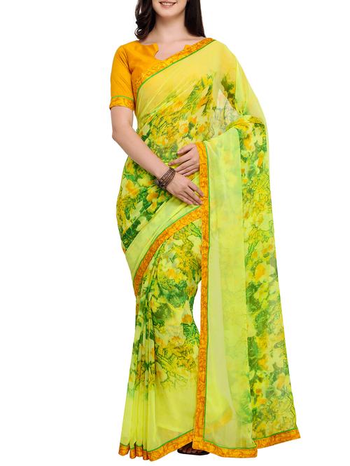 disty floral printed saree - 15333743 - Very Small Image - 1