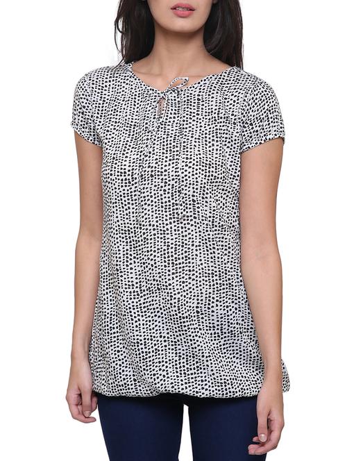 tie-up neck blouson top - 15333780 - Very Small Image - 1