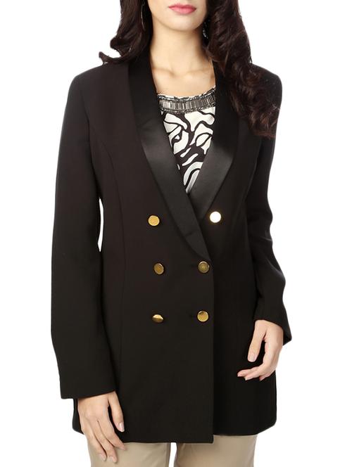 shawl collar double breasted blazer - 15333799 - Very Small Image - 1
