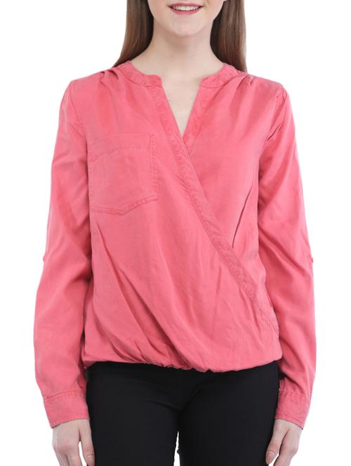 patch pocket surplice top - 15335577 - Very Small Image - 1