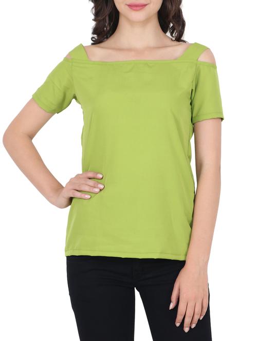 cold shoulder solid top - 15335900 - Very Small Image - 1