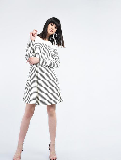striped a-line dress - 15335947 - Very Small Image - 1