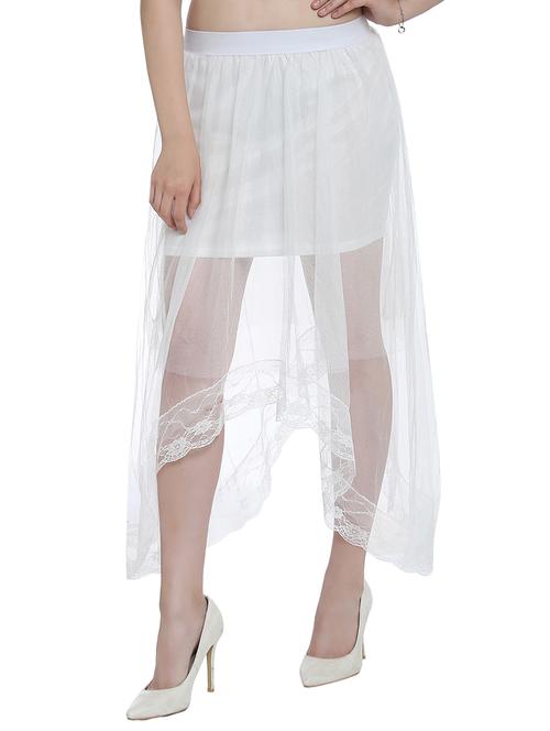 mesh net overlay midi skirt - 15335990 - Very Small Image - 1
