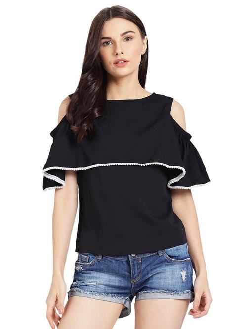 cold shoulder layered top - 15336727 - Very Small Image - 1
