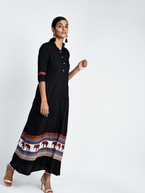 a-line printed kurta - 15337325 - Very Small Image - 1