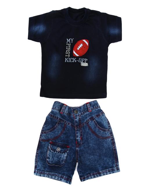 blue cotton shorts set - 15337433 - Very Small Image - 1