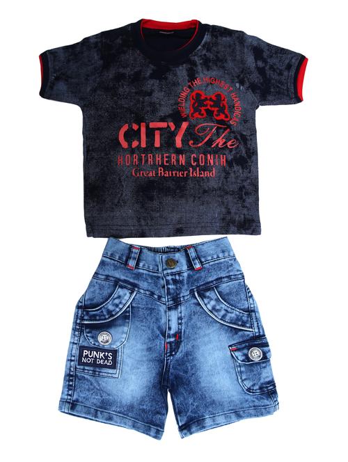 blue cotton shorts set - 15337437 - Very Small Image - 1