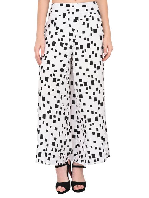 printed flared palazzo - 15338399 - Very Small Image - 1