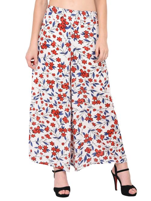 floral flared palazzo - 15338401 - Very Small Image - 1
