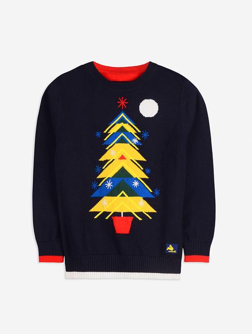 crew neck christmas tree sweater - 15338686 - Very Small Image - 1