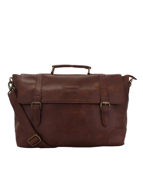 tan leatherette (pu) laptop bag - 15338912 - Very Small Image - 1