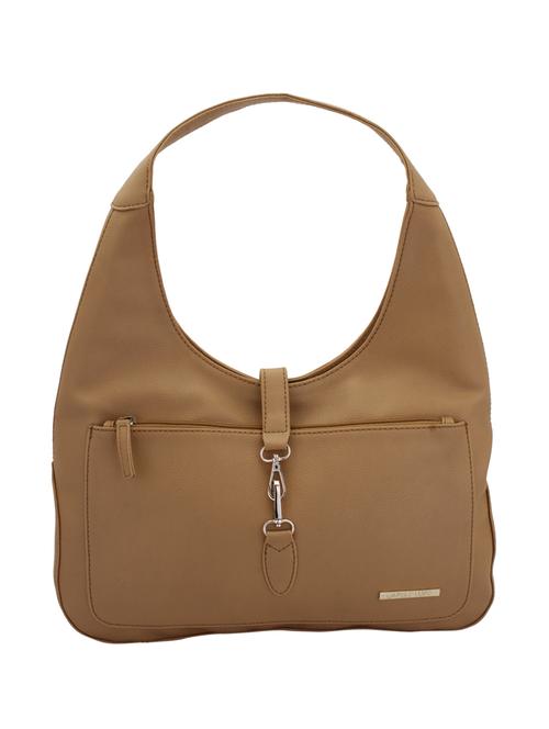 beige leatherette (pu) handbag - 15338920 - Very Small Image - 1
