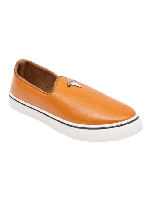 tan leatherette casual slip on - 15340089 - Very Small Image - 1