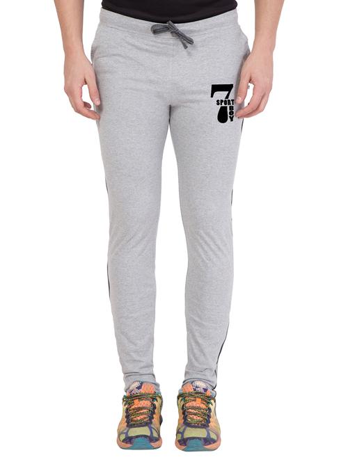 grey cotton full length track pant - 15340410 - Very Small Image - 1