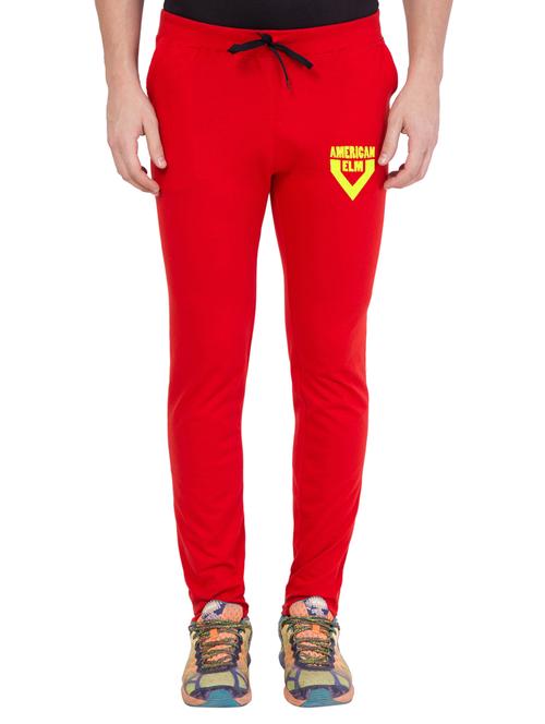 red cotton full length track pant - 15340662 - Very Small Image - 1