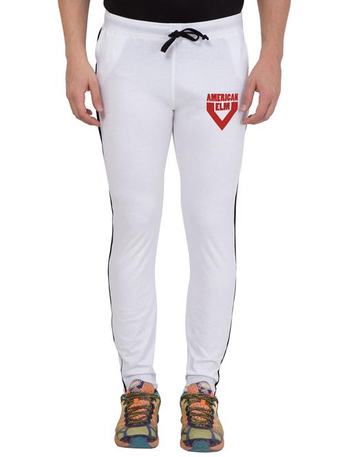 white cotton full length track pant - 15340665 - Very Small Image - 1