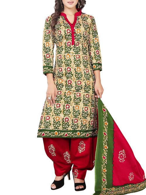 multi print unstitched salwar suit - 15342704 - Very Small Image - 1