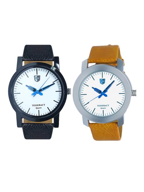tesseract white dial men's analogue watches (sbw001+sbrw043) - 15343877 - Very Small Image - 1