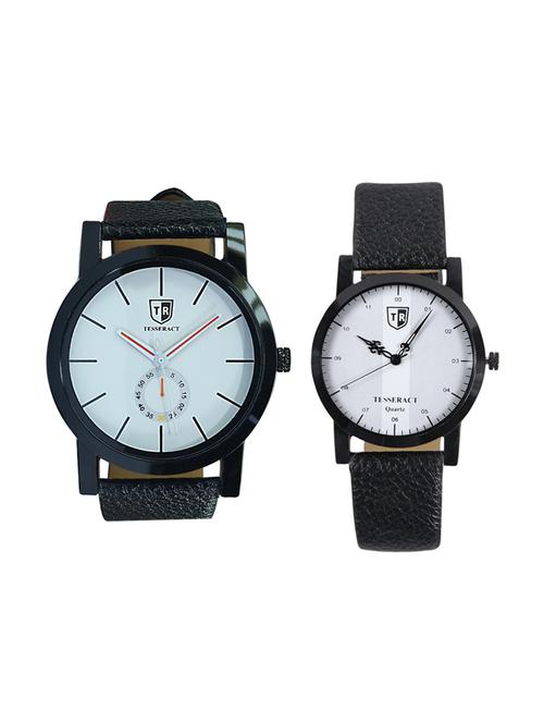 tesseract white dial men's analogue watches (sbw011+sbofw045) - 15344043 - Very Small Image - 1