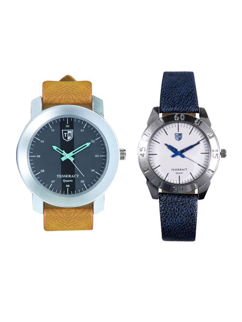 tesseract black dial men's analogue watches (sbrgb013+sblw031) - 15344066 - Very Small Image - 1