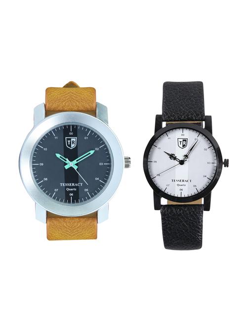 tesseract black dial men's analogue watches (sbrgb013+sbofw045) - 15344073 - Very Small Image - 1
