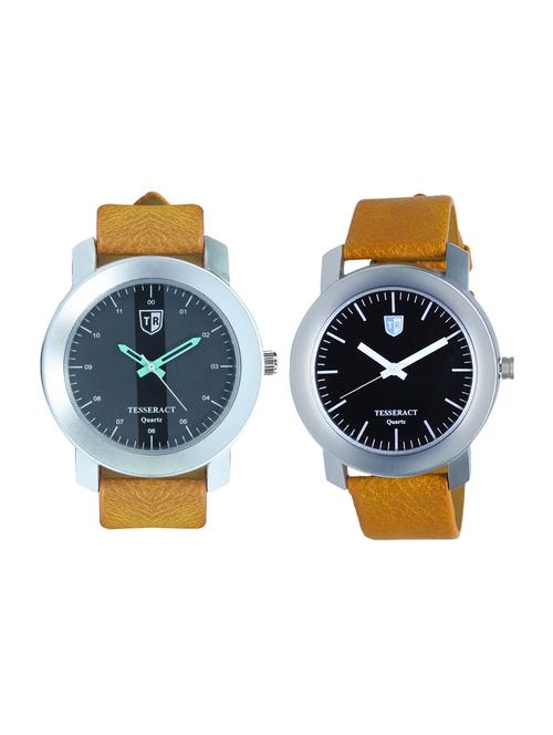 tesseract black dial & black dial men's analogue watches (sbrgb013+sbrgb069) - 15344085 - Very Small Image - 1