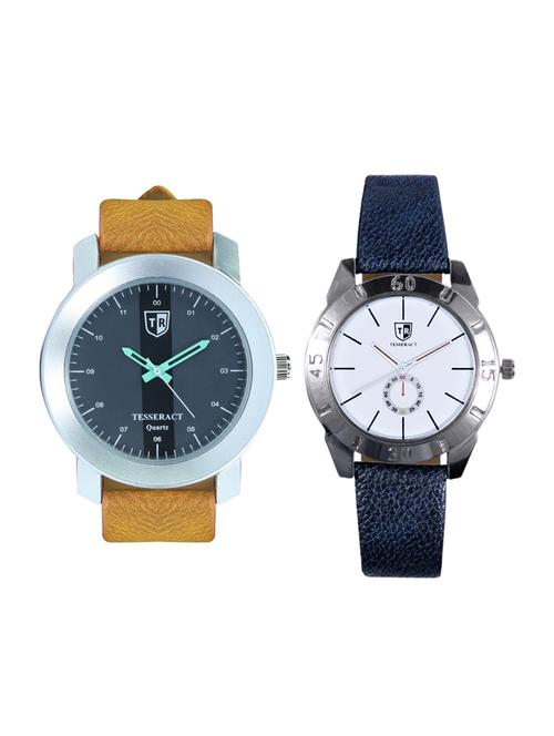 tesseract black dial men's analogue watches (sbrgb013+sblw073) - 15344087 - Very Small Image - 1